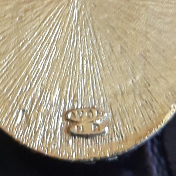 1980s Nina Ricci Signed AVON, Cameo Blue Rose Brooch - Picture 8 of 11